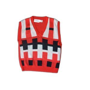 FireIslander Fire Islander Vintage Color Block Geometric Sweater Vest Large